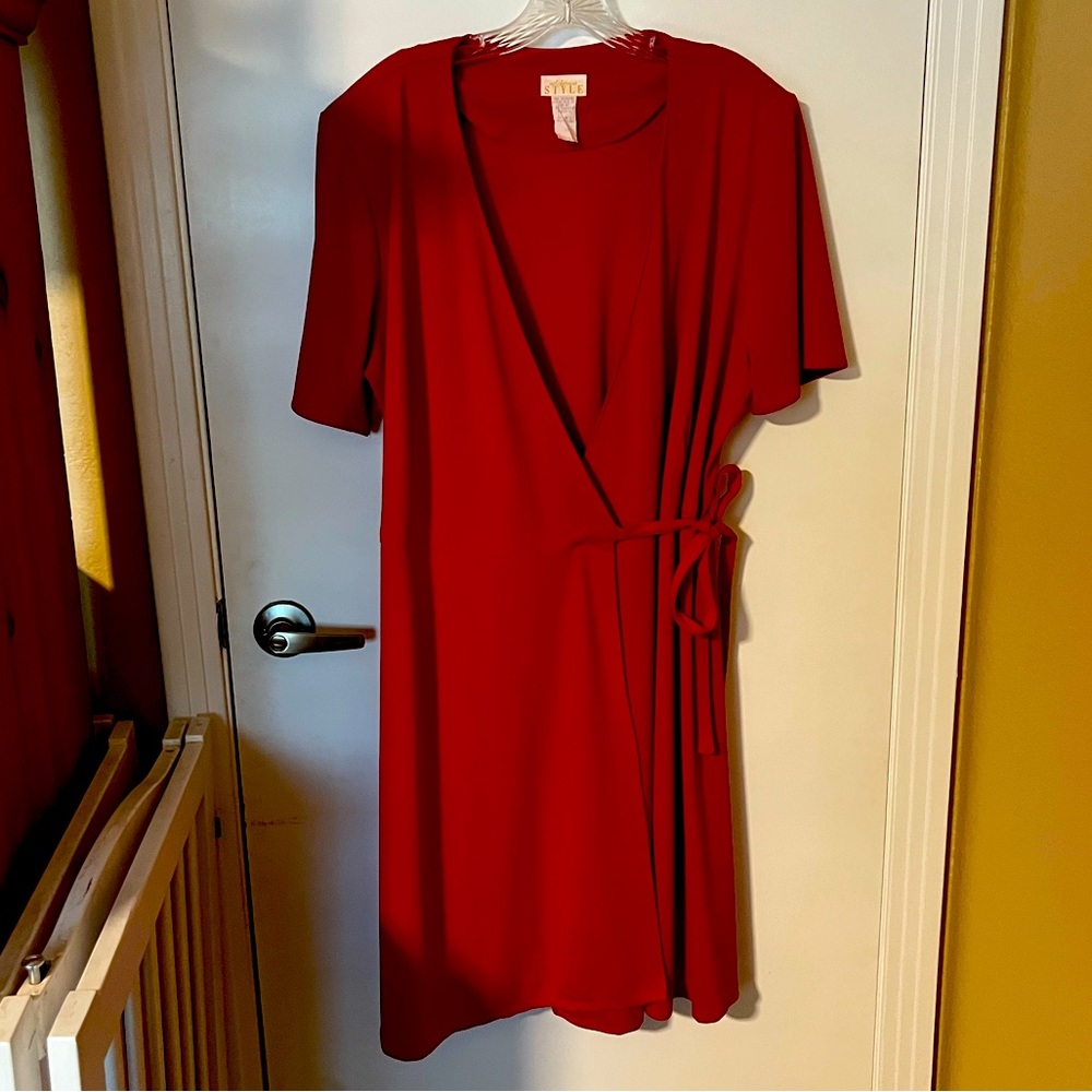 Chili Red wrap dress by California Style